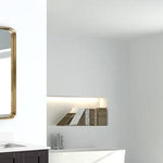 
  
  Gold Bathroom Hanging Mirror, 22"x30”
  
