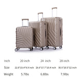 
  
  Suitcase Hardside Luggage Sets 3 Pieces with Double Spinner Wheels
  
