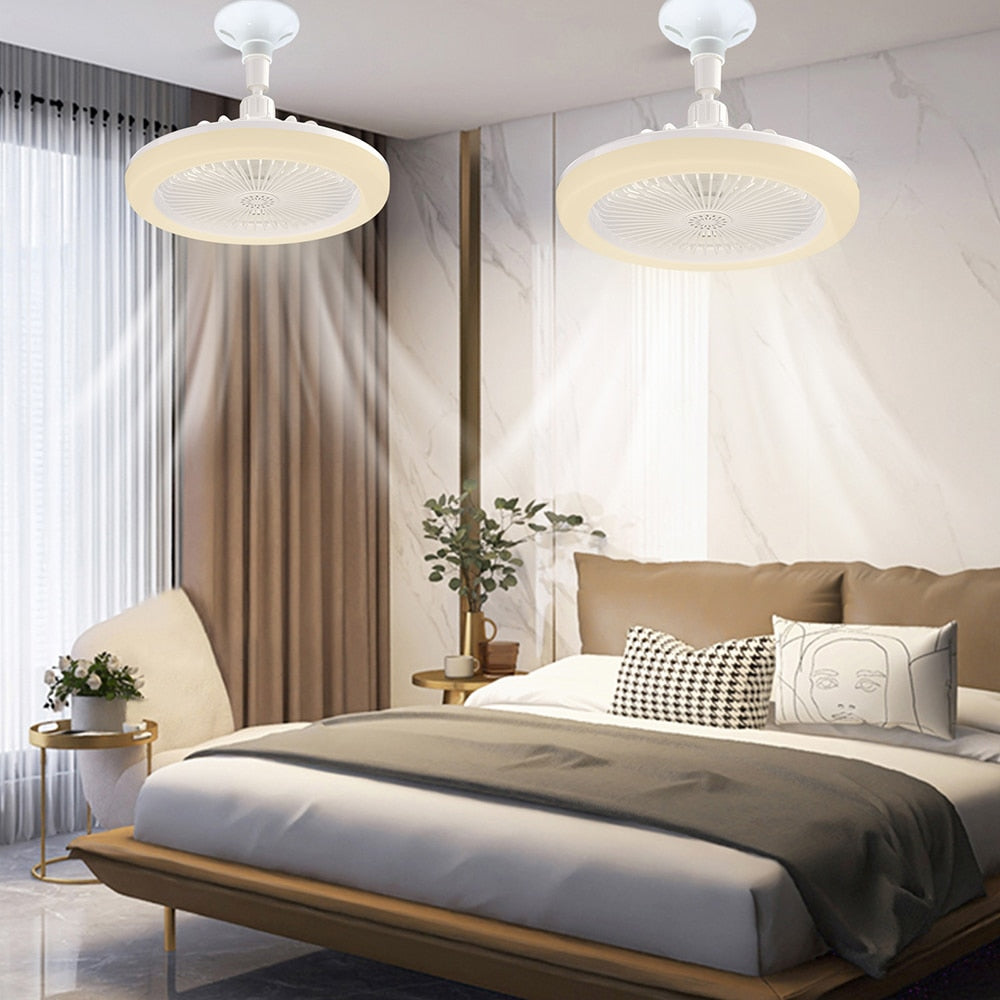 
  
  Moderno ventilador de techo LED con luz y control remoto
  
