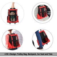 
  
  PawHut-caja de equipaje para mascotas, mochila para perros y gatos, rueda rodante
  
